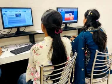 Students practising in the techcadd Hoshiarpur computer lab